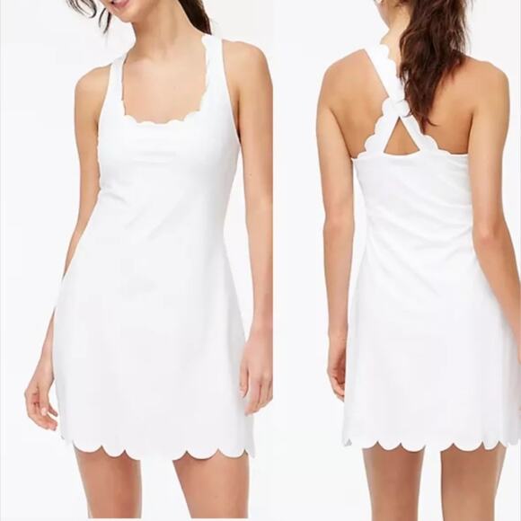 J. Crew Scalloped Active Dress Sz M - Picture 1 of 6